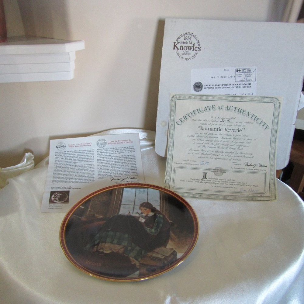 Collector Plate Romantic Reverie - Picture 6 of 7